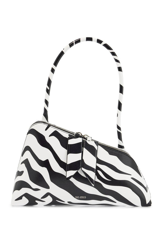 The Attico borsa a spalla triangolare animalier bianco e nero Handbag The Attico