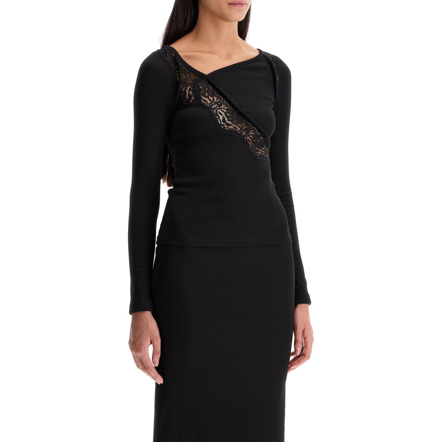 Christopher Esber long-sleeved top with lace Topwear Christopher Esber