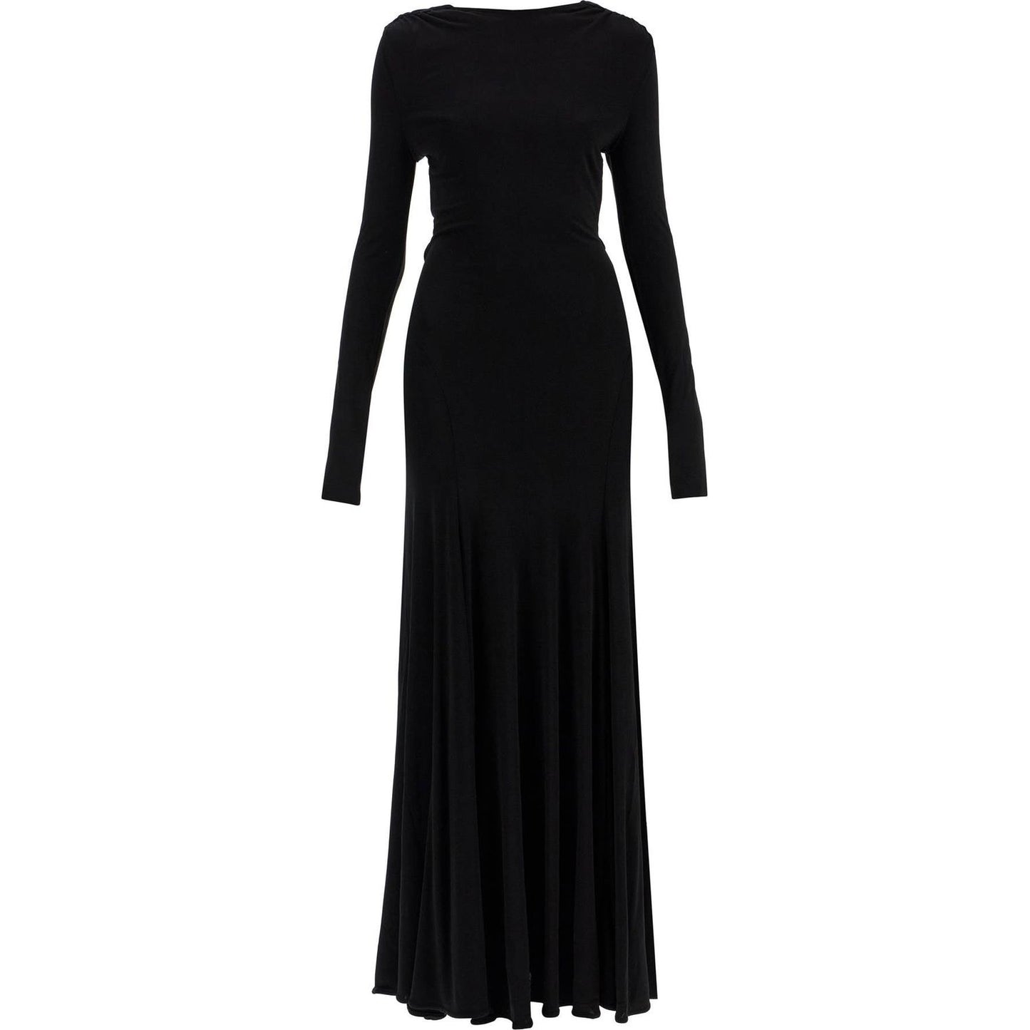 Christopher Esber long black viscose maxi dress with copper and stone decoration Dresses Christopher Esber