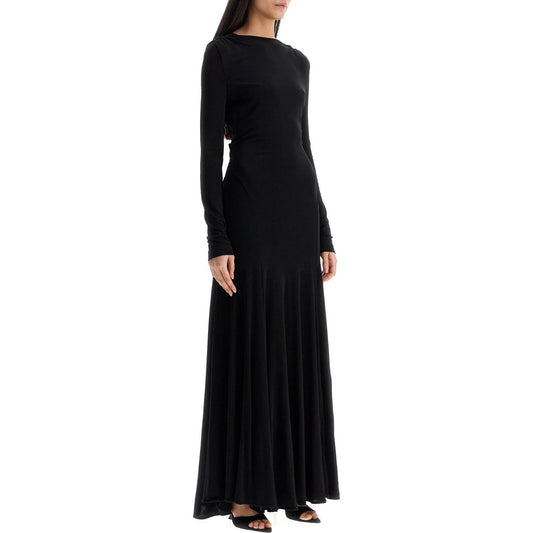 Christopher Esber long black viscose maxi dress with copper and stone decoration Dresses Christopher Esber