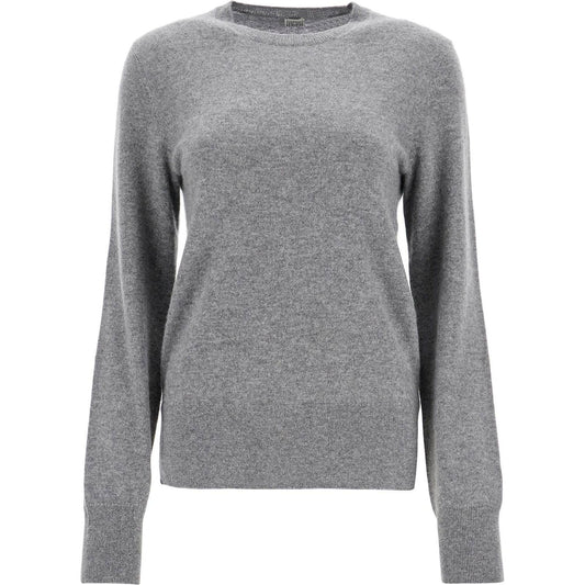 Toteme asymmetrical grey mélange cashmere sweater Knitwear Toteme