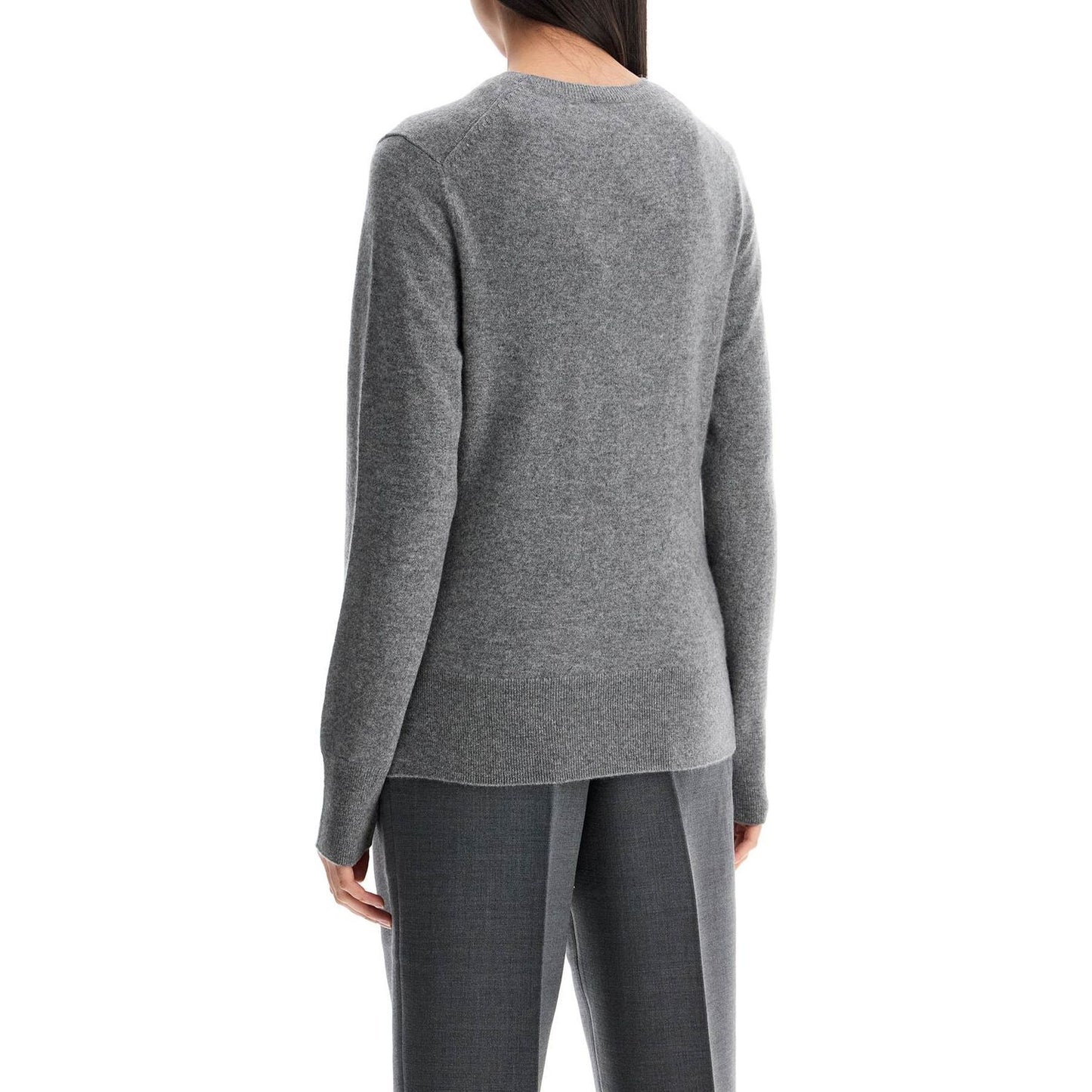 Toteme asymmetrical grey mélange cashmere sweater Knitwear Toteme