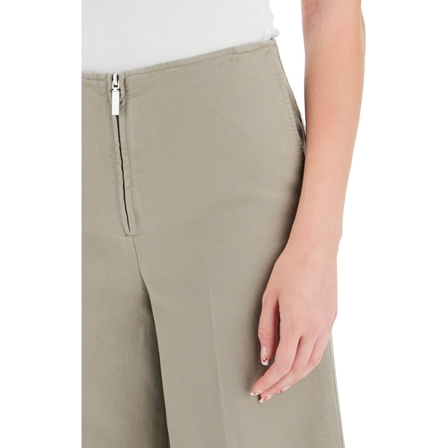 Toteme zip-front wide trousers Trousers Toteme