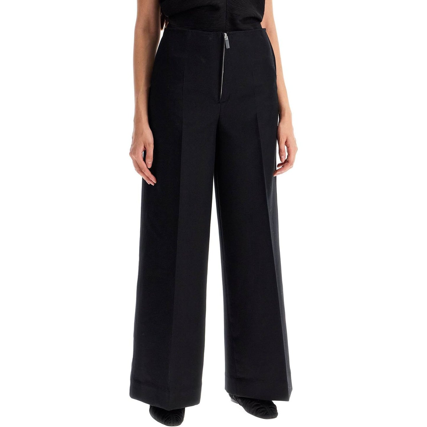 Toteme zip-front wide trousers Trousers Toteme