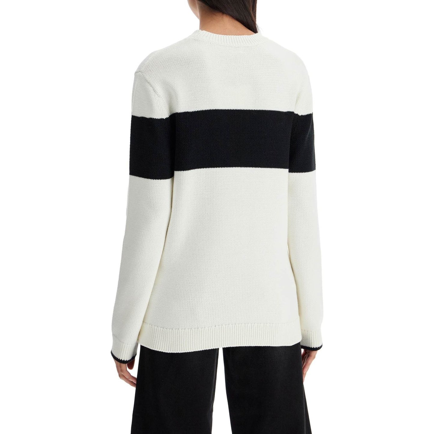 Toteme crewneck pullover with contrasting band Knitwear Toteme