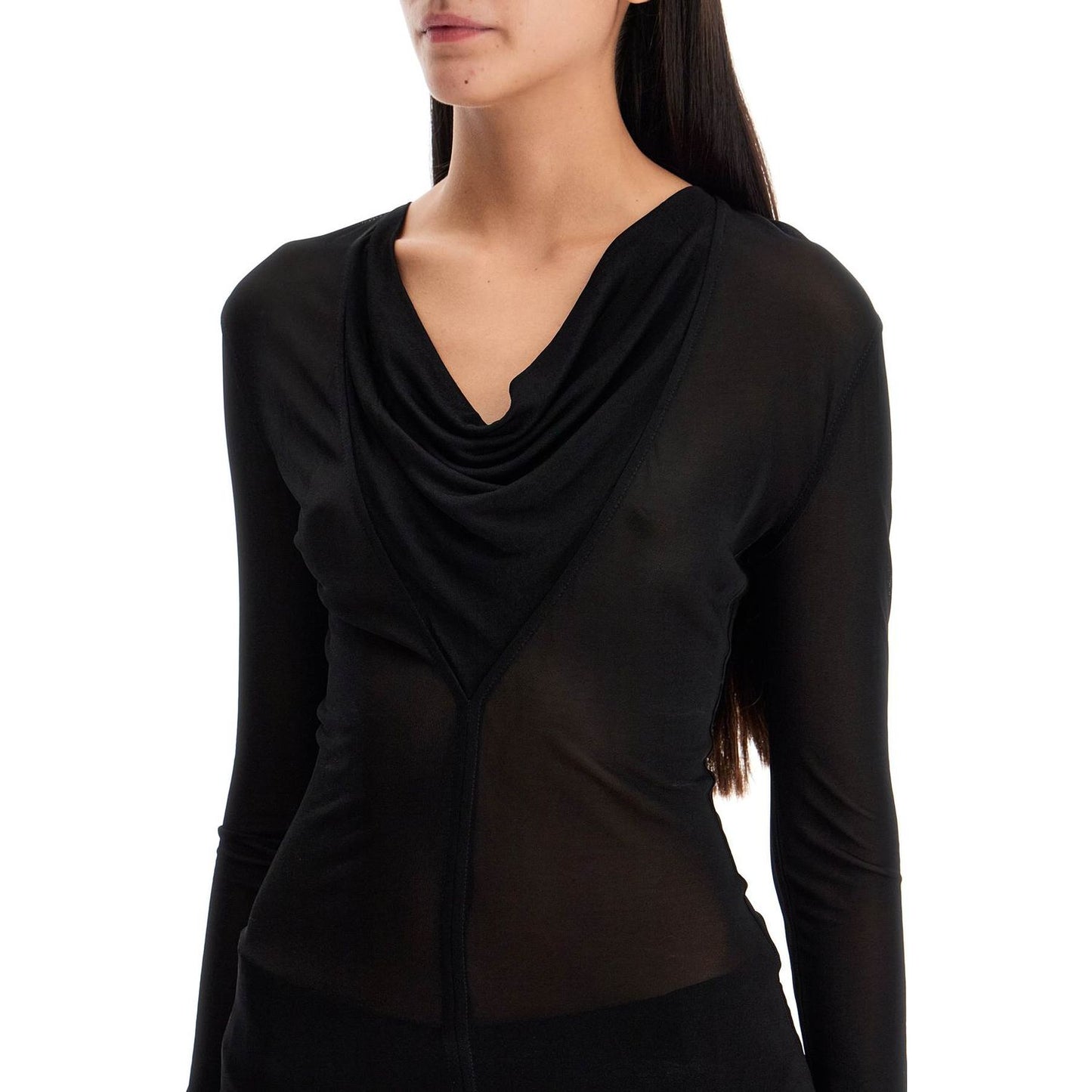 Toteme draped neckline top with Topwear Toteme