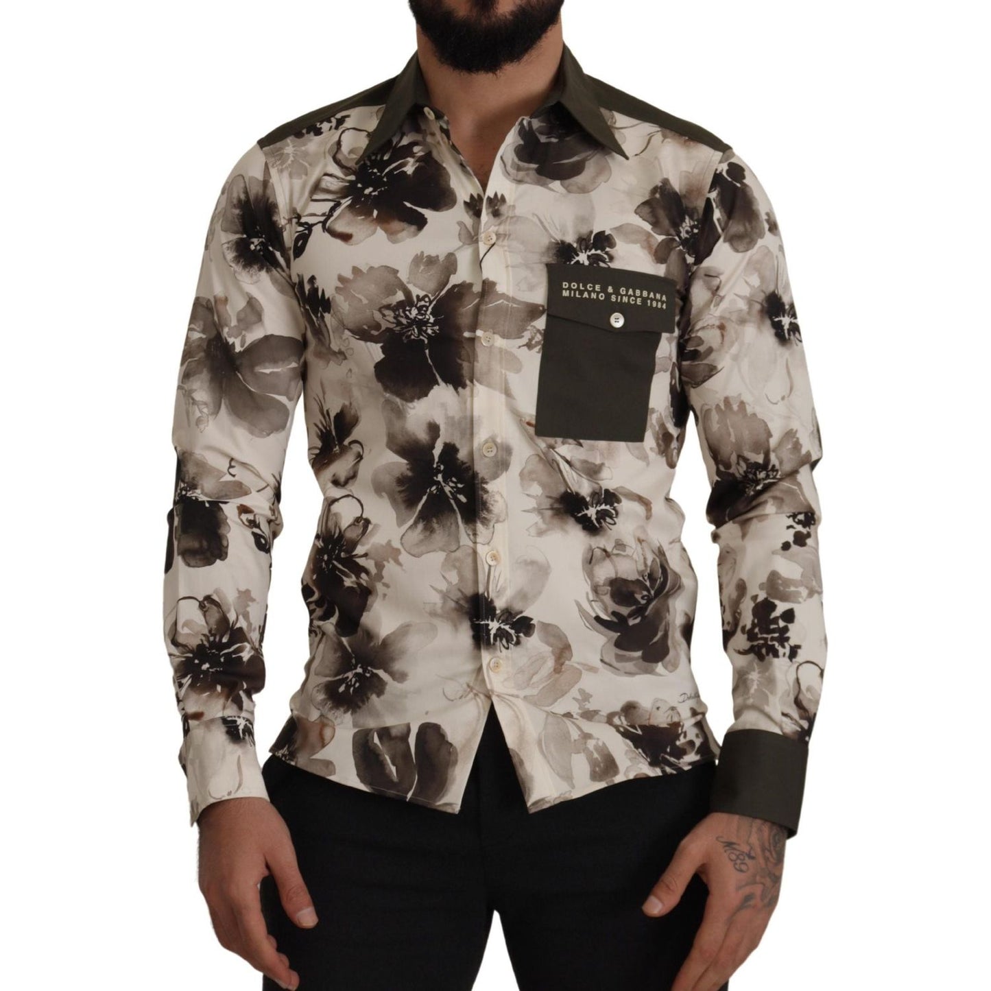 Dolce & Gabbana Floral Print Casual Cotton Shirt Dolce & Gabbana