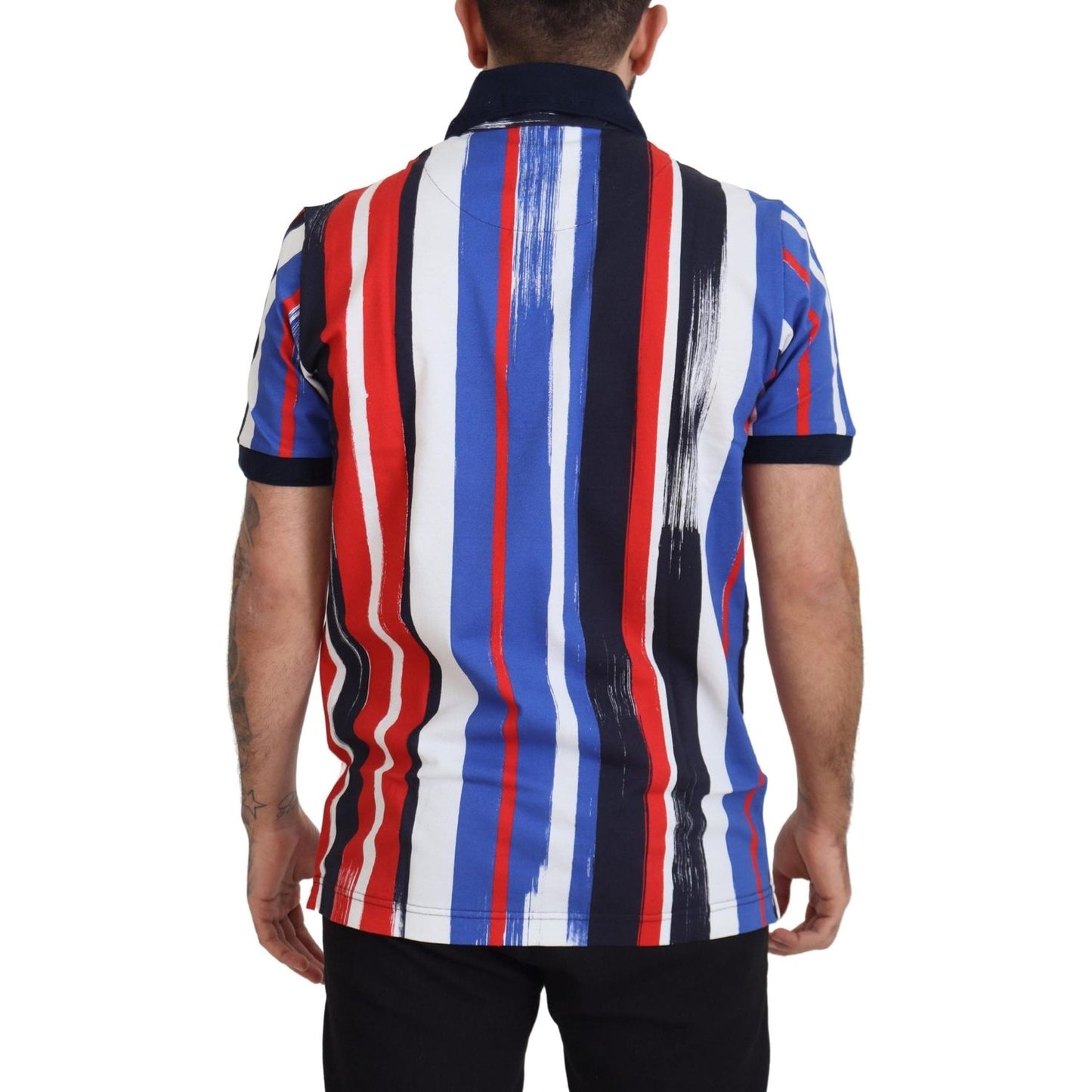 Dolce & Gabbana Elegant Striped Cotton Polo T-shirt Dolce & Gabbana