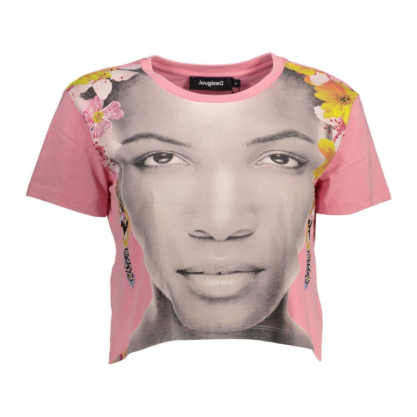 Desigual Pink Cotton Women Top Desigual