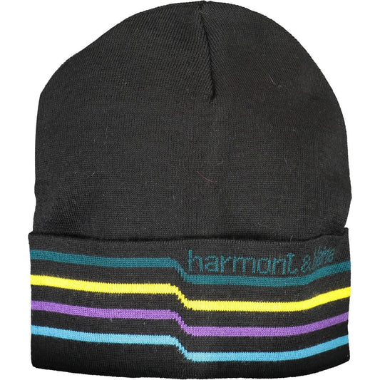 Harmont & Blaine Black Wool Men Cap Harmont & Blaine