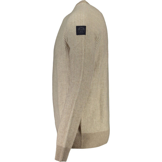 North Sails Beige Wool Men Sweater North Sails