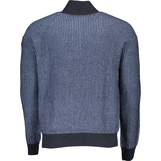 North Sails Blue Wool Men Sweater North Sails