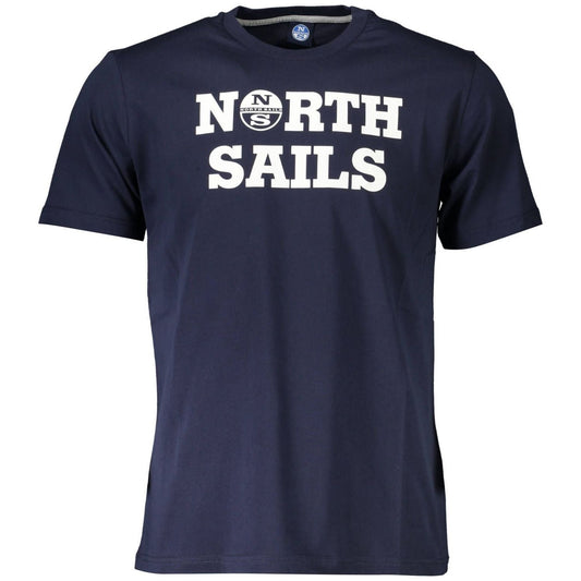 North Sails Blue Cotton Men T-Shirt North Sails