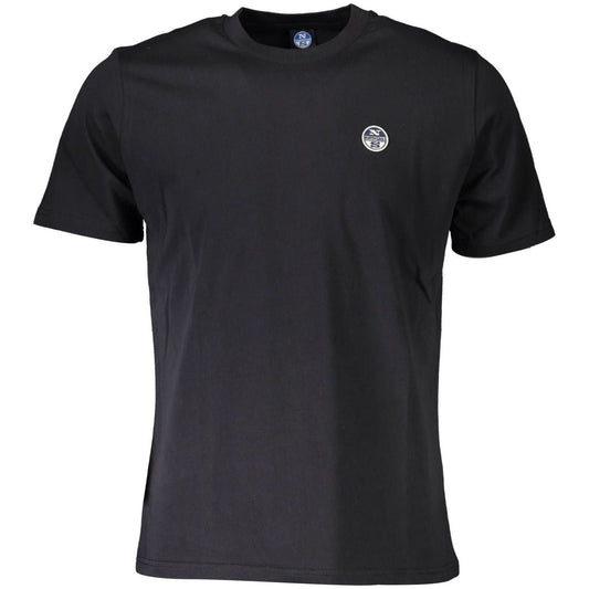 North Sails Black Cotton Men T-Shirt North Sails