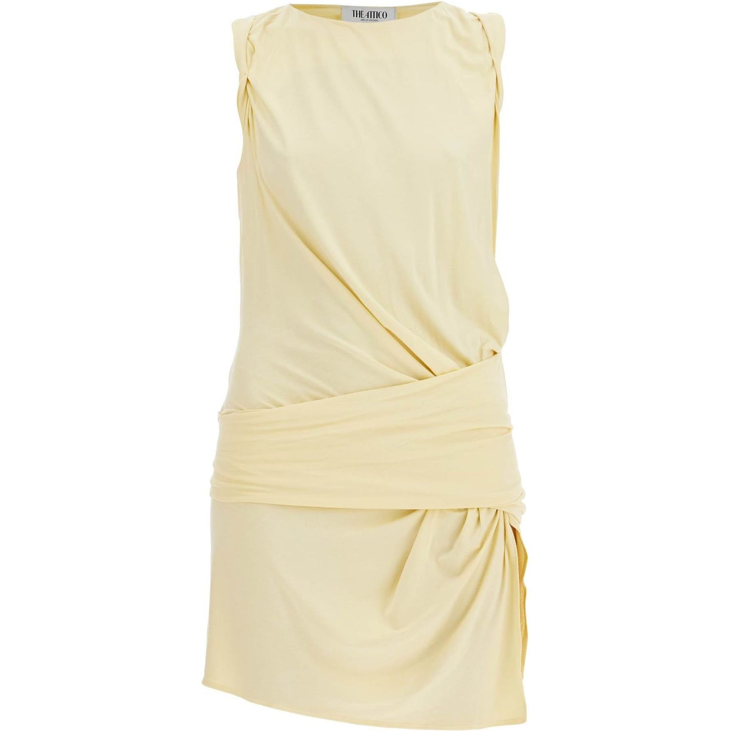 The Attico dusty yellow sleeveless mini dress for casual and evening Dresses The Attico