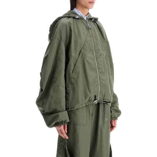 The Attico giubbotto bomber con cappuccio regolabile verde militare Jackets The Attico