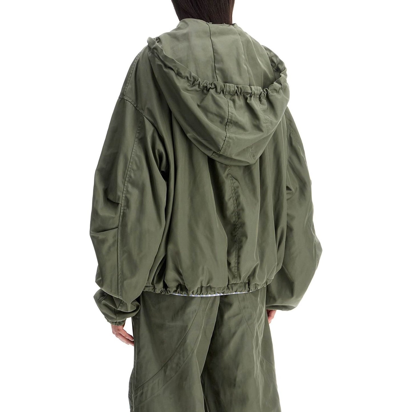 The Attico giubbotto bomber con cappuccio regolabile verde militare Jackets The Attico