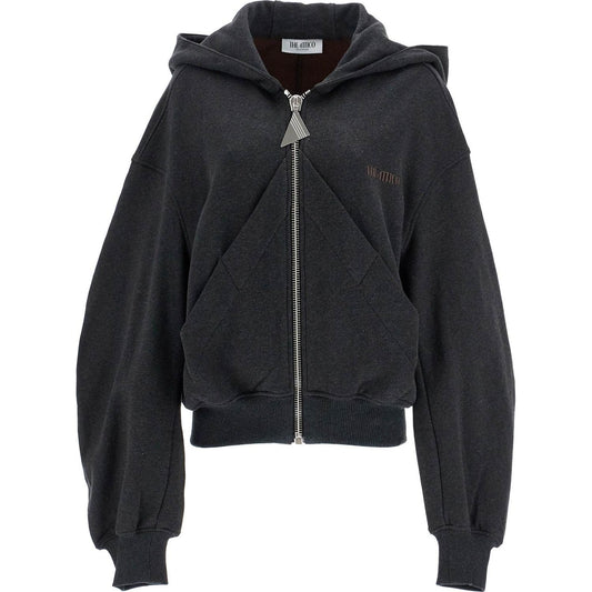 The Attico oversized black gradient zip hoodie Topwear The Attico