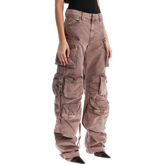 The Attico high-waisted wide-leg cargo pants washed mauve Trousers The Attico