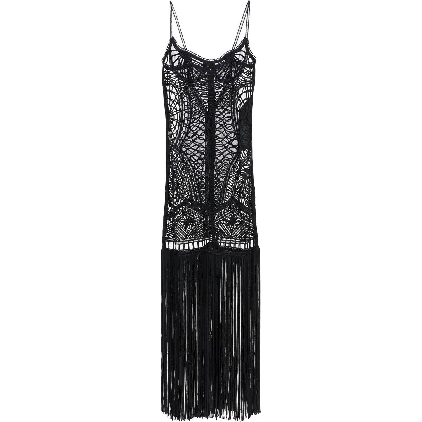 The Attico embroidered tulle midi dress Dresses The Attico