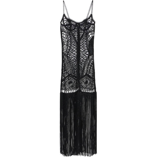 The Attico embroidered tulle midi dress Dresses The Attico