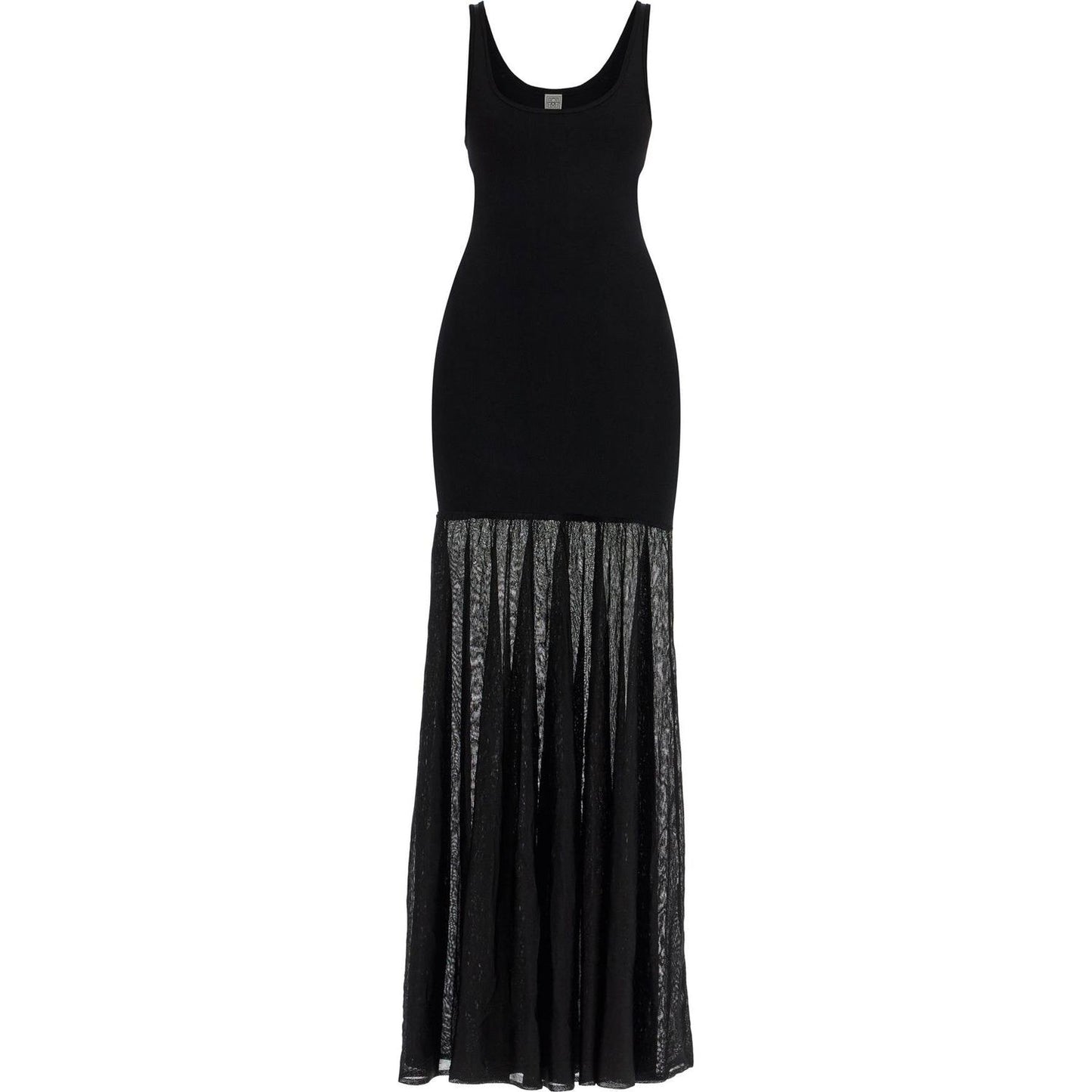 Toteme long black evening sleeveless dress with wide neckline Dresses Toteme