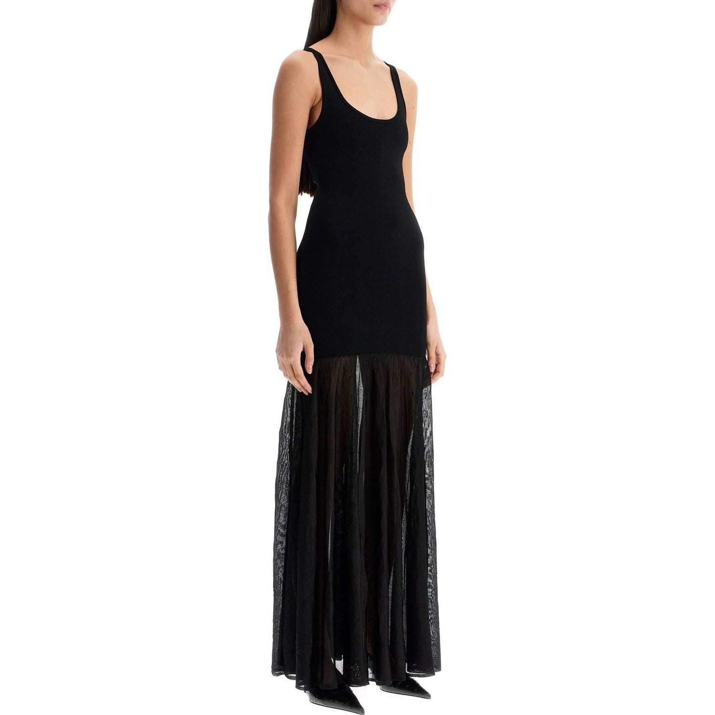 Toteme long black evening sleeveless dress with wide neckline Dresses Toteme