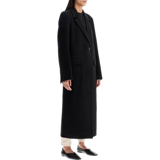 Toteme classic doublé long black wool coat Jackets Toteme