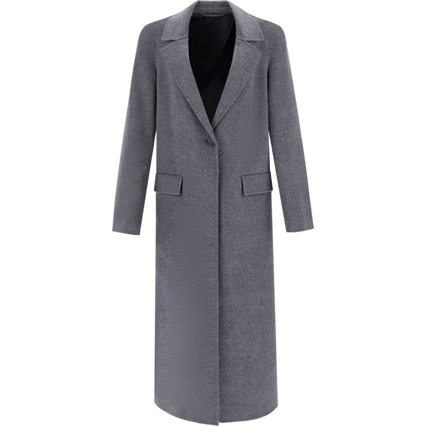 Toteme long oversized coat in melange grey wool Jackets Toteme