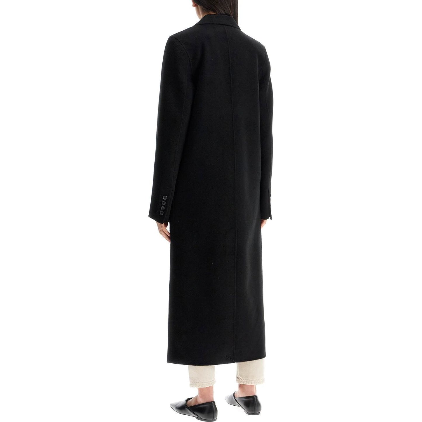 Toteme classic doublé long black wool coat Jackets Toteme