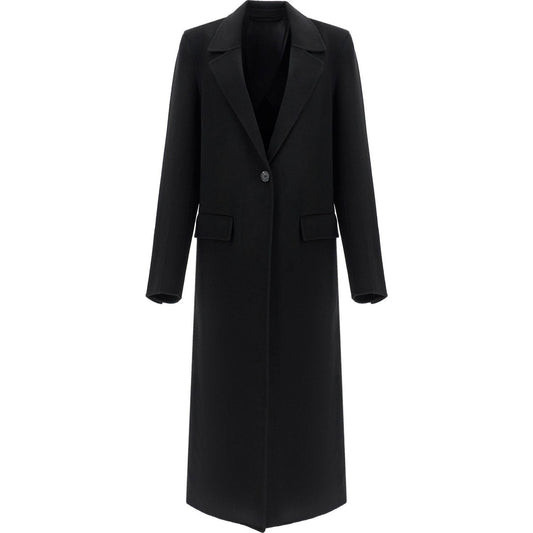 Toteme classic doublé long black wool coat Jackets Toteme