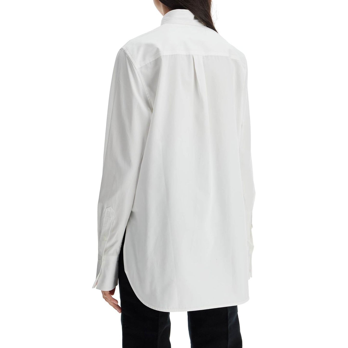 Toteme white asymmetrical organic cotton tuxedo shirt Topwear Toteme