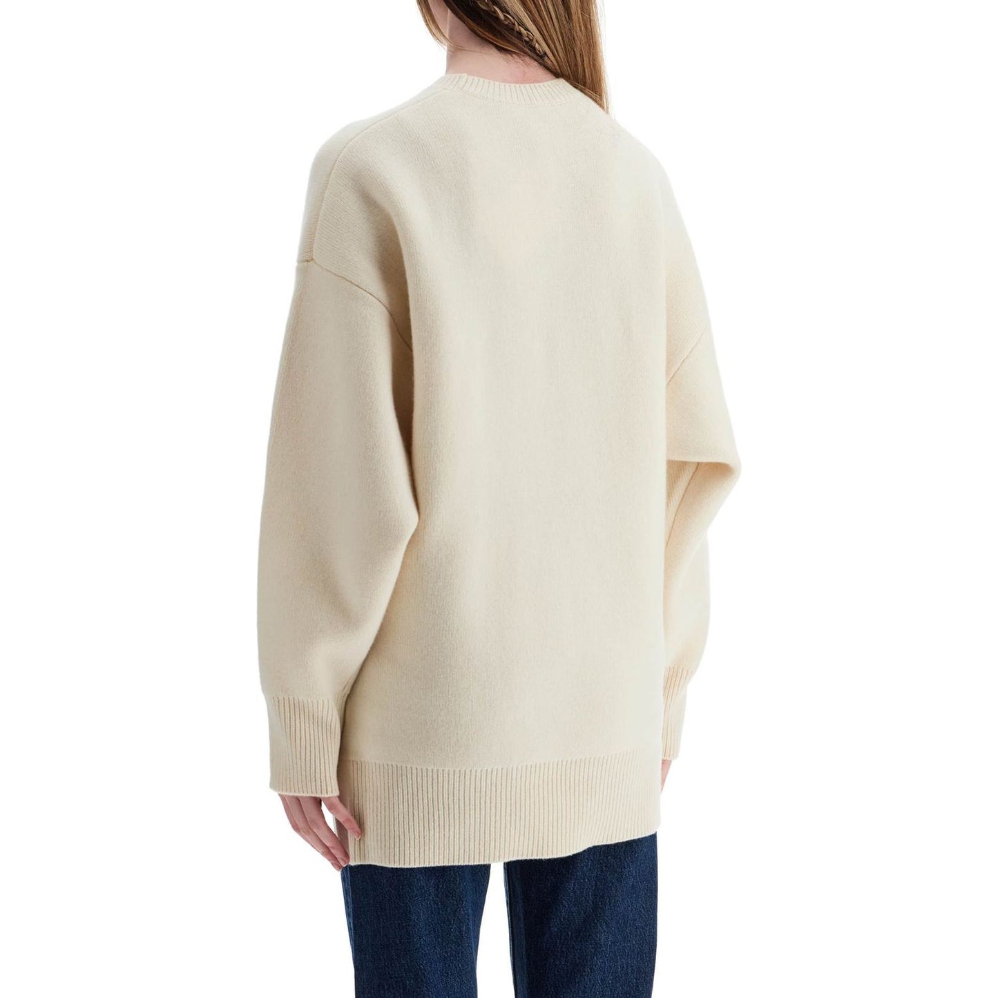 Toteme white fine knit wool and cashmere sweater Knitwear Toteme