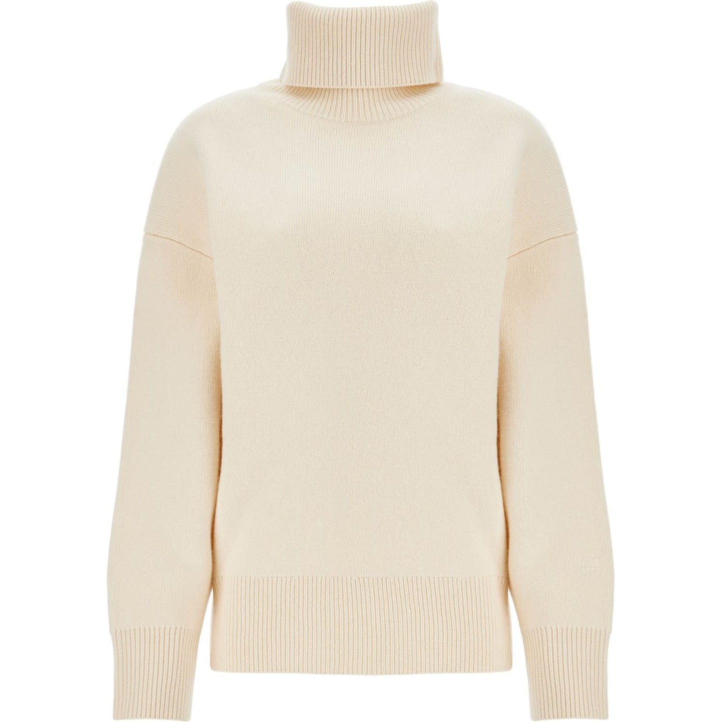 Toteme white snow wool and cashmere turtleneck for women Knitwear Toteme