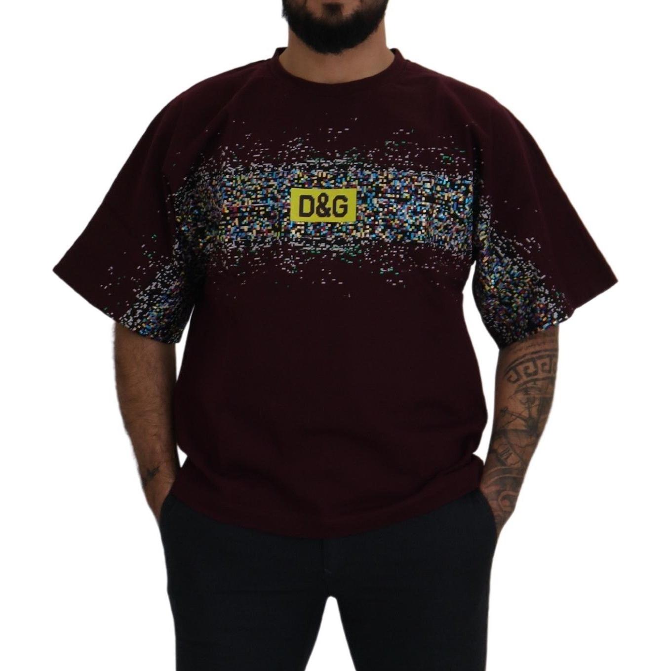 Dolce & Gabbana Bordeaux Crewneck Cotton Tee Dolce & Gabbana