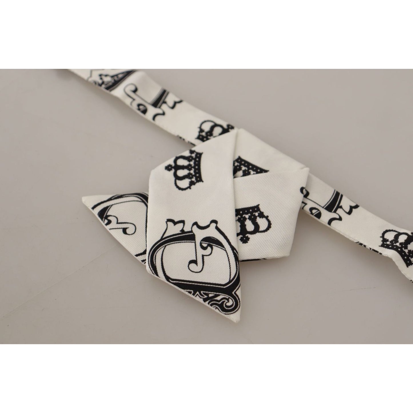 Dolce & Gabbana Elegant Silk Crown-Patterned Bow Tie Dolce & Gabbana