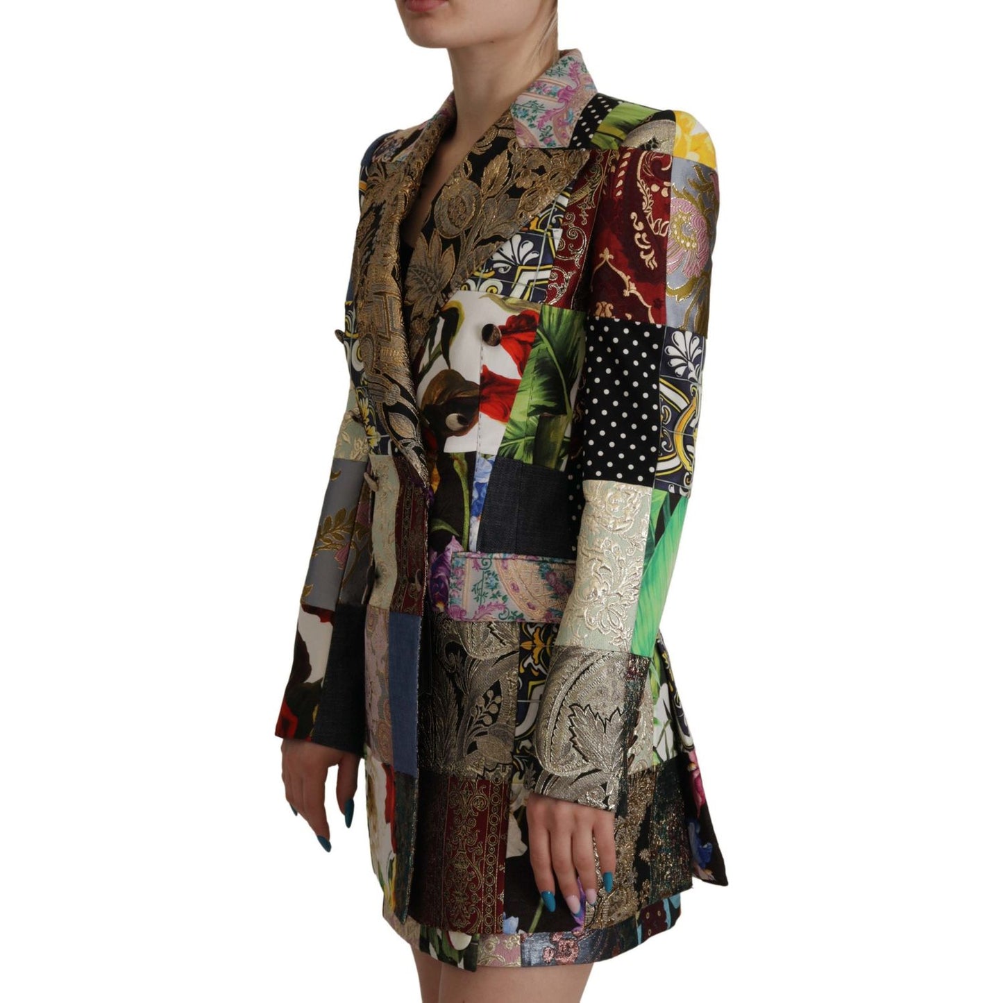 Dolce & Gabbana Elegant Multicolor Patchwork Blazer Jacket