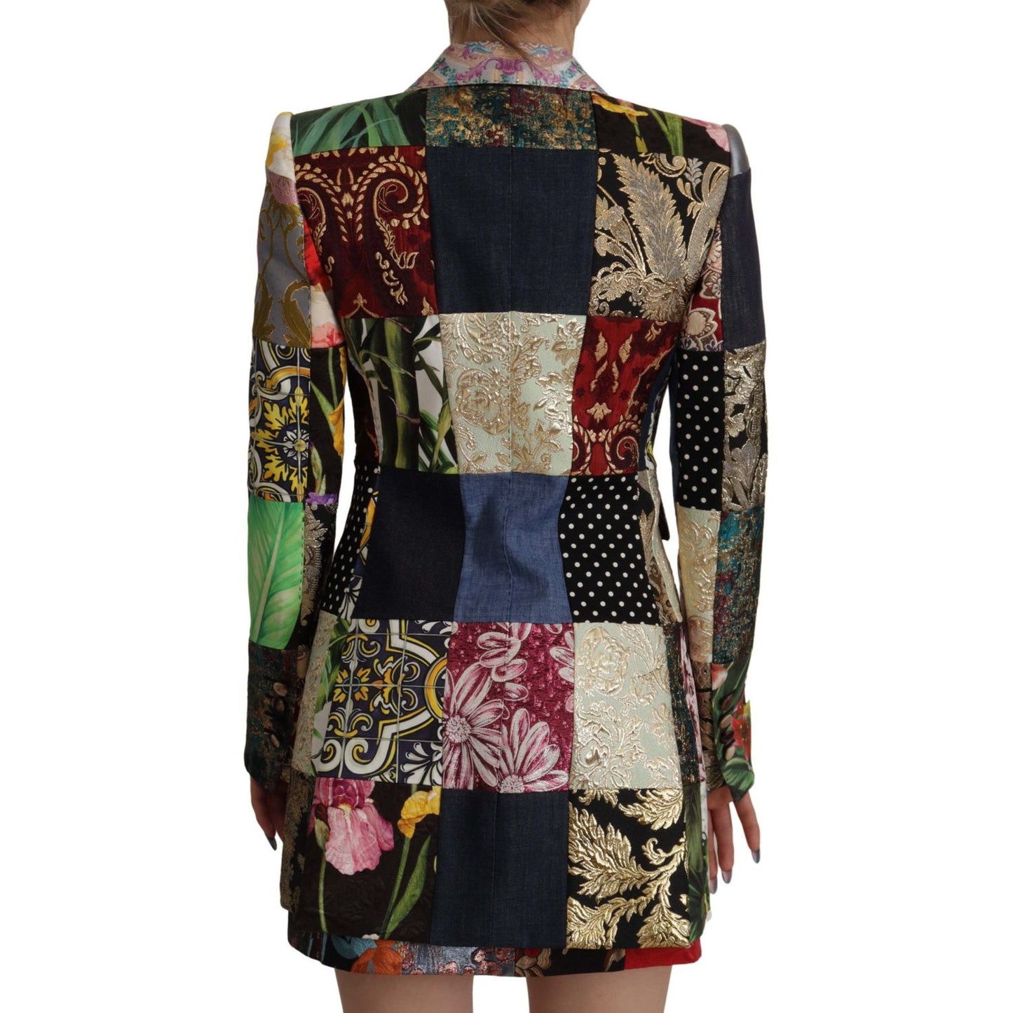 Dolce & Gabbana Elegant Multicolor Patchwork Blazer Jacket