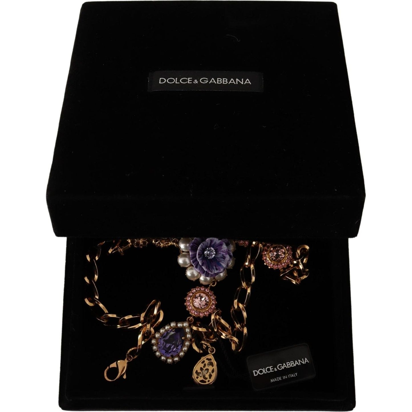 Dolce & Gabbana Elegant Floral Crystal Statement Necklace WOMAN NECKLACE Dolce & Gabbana