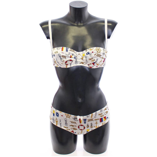 Dolce & Gabbana White Sailor Bra Panty Stretch Underwear