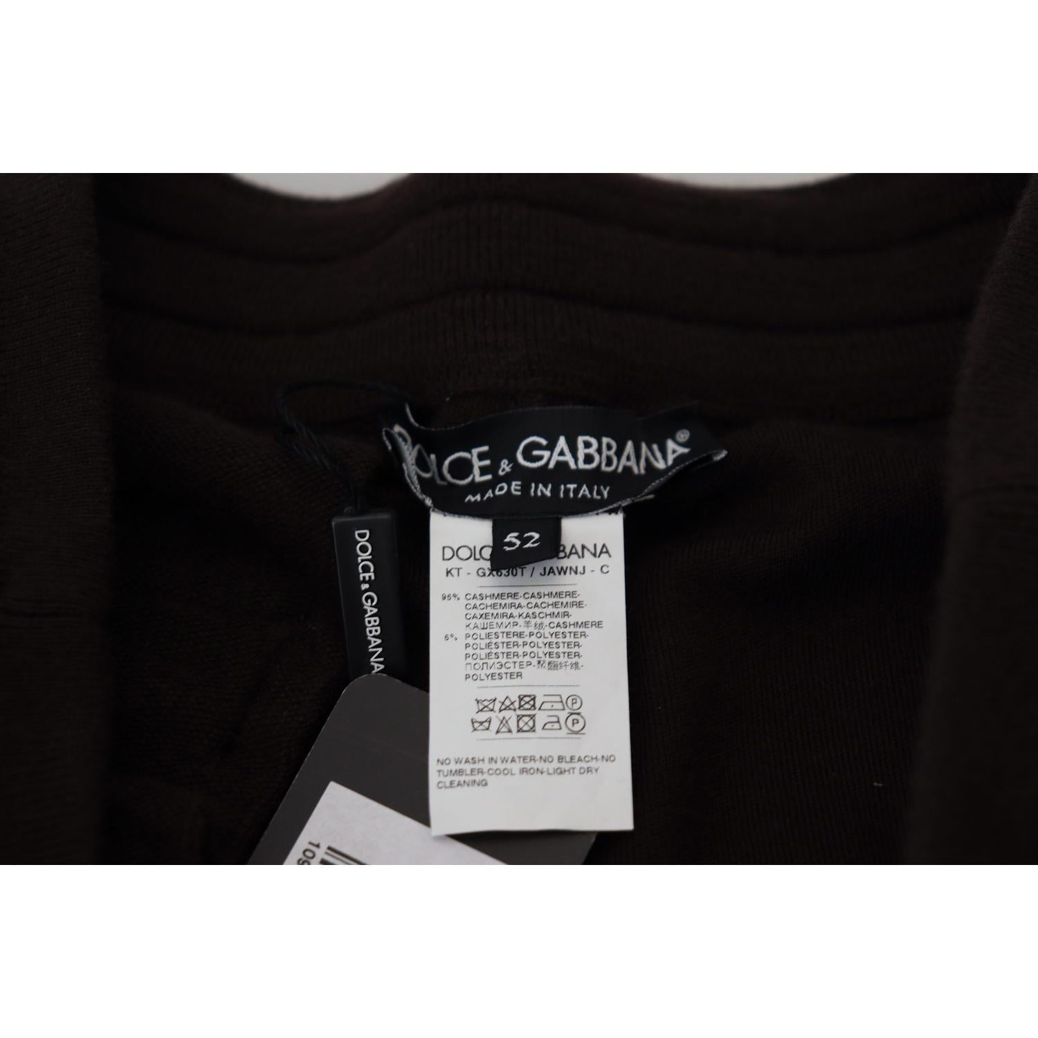 Dolce & Gabbana Brown Cashmere Trousers Bottoms Drawstring Pants