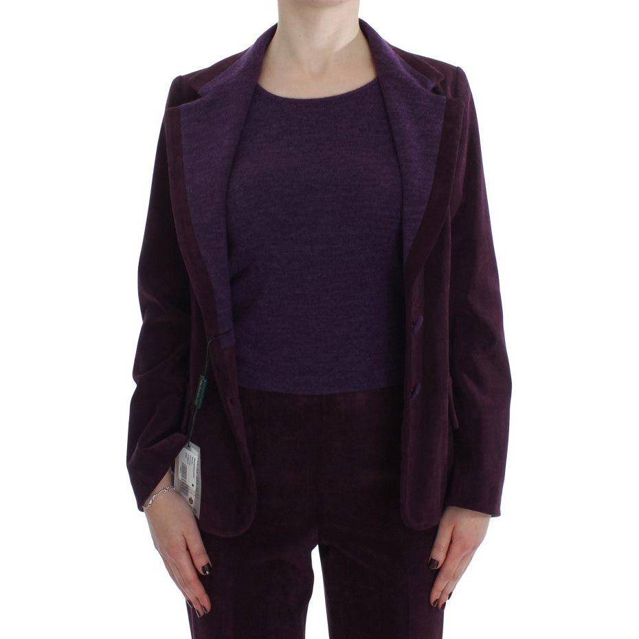 BENCIVENGA Purple Wool Suit T-Shirt Set