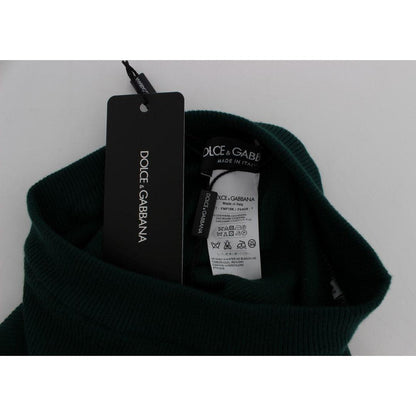 Dolce & Gabbana Green Cashmere Stretch Tights Pants