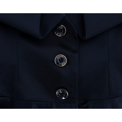 Exte Blue Three Button Single Breasted Blazer Jacket