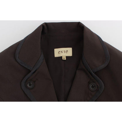 Exte Brown Stretch Two Button Suit