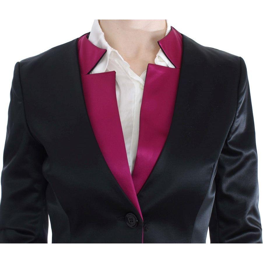 Exte Black Pink Stretch Blazer Jacket