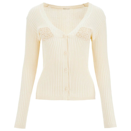 Magda Butrym crochet insert cardigan with eight Knitwear Magda Butrym