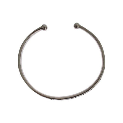 Nialaya Gray Rhodium 925 Silver Bangle Bracelet