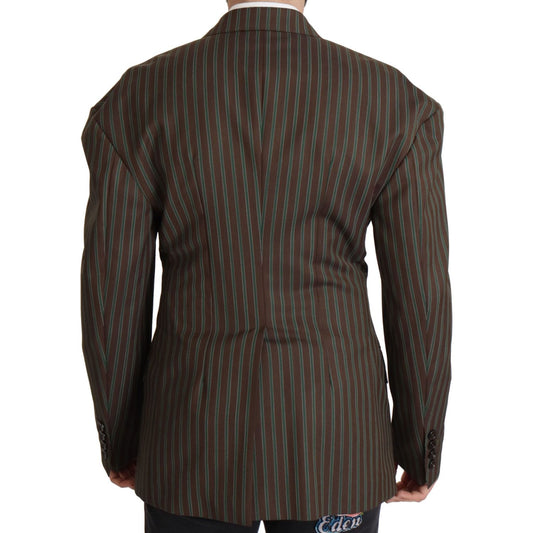 Dolce & Gabbana Multicolor Striped Double Breasted Blazer Dolce & Gabbana