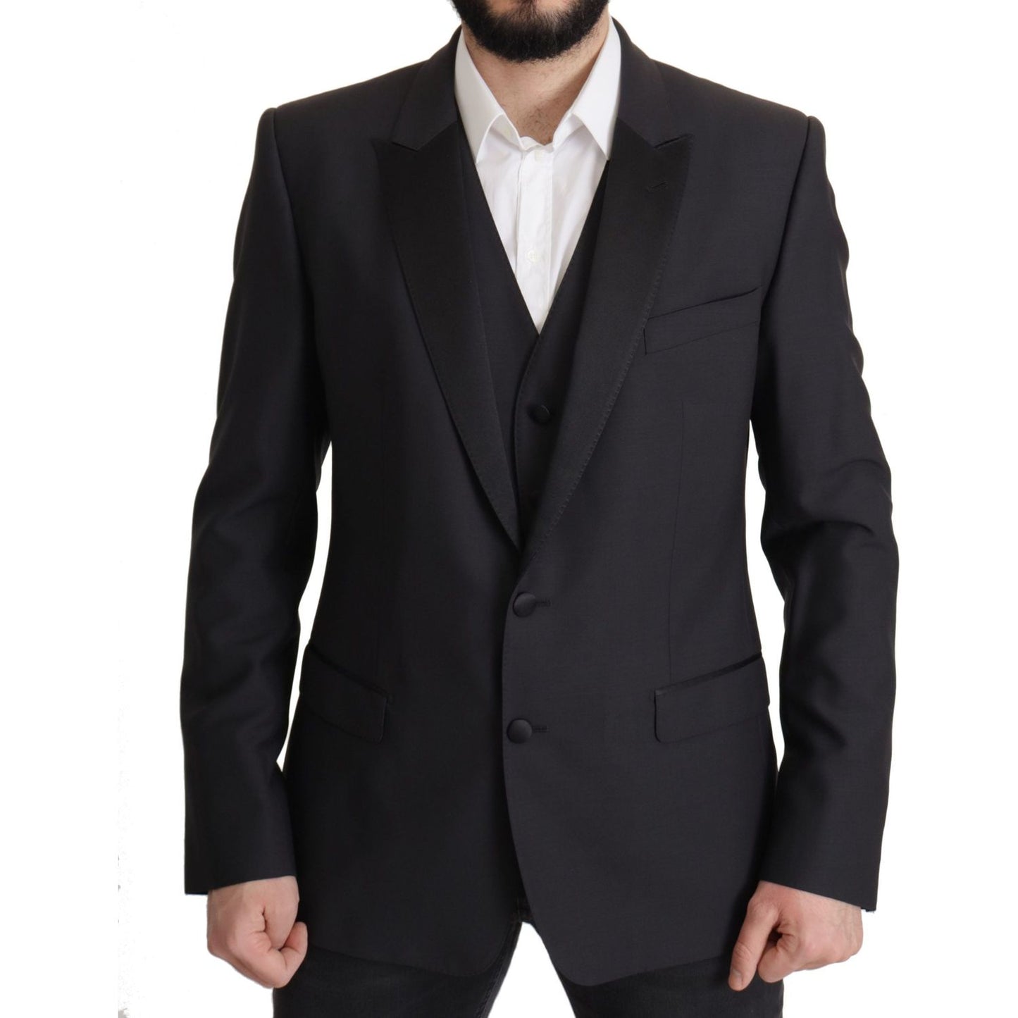 Dolce & Gabbana Dark Blue Single Breasted MARTINI Blazer
